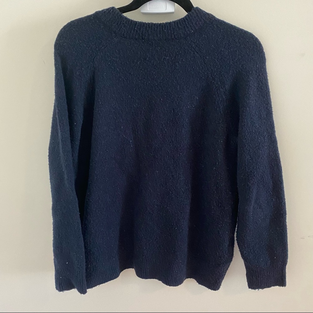 H&M Navy Blue Vneck Sweater - Picture 2 of 6